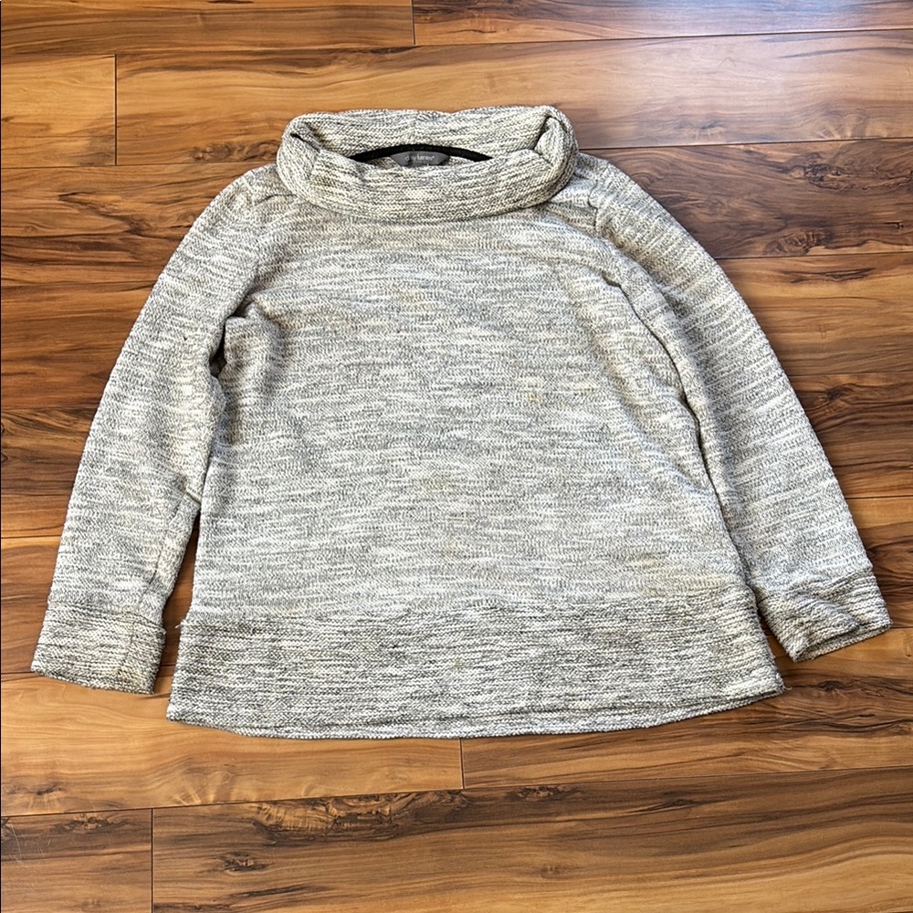 Daisy Fuentes Gray Cowl Neck Sweater with Relaxed Fit